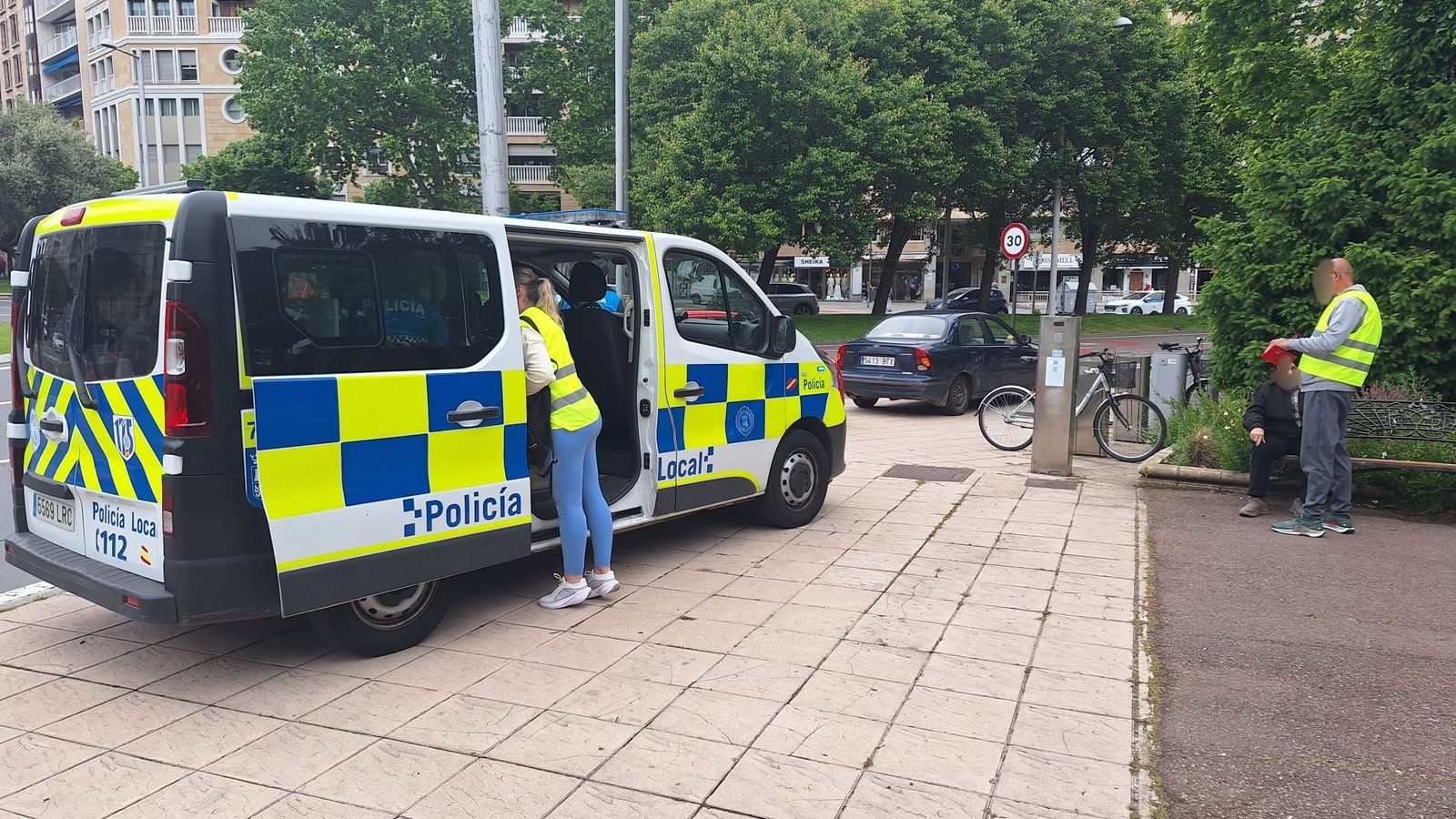 Herida una persona en la Plaza de España