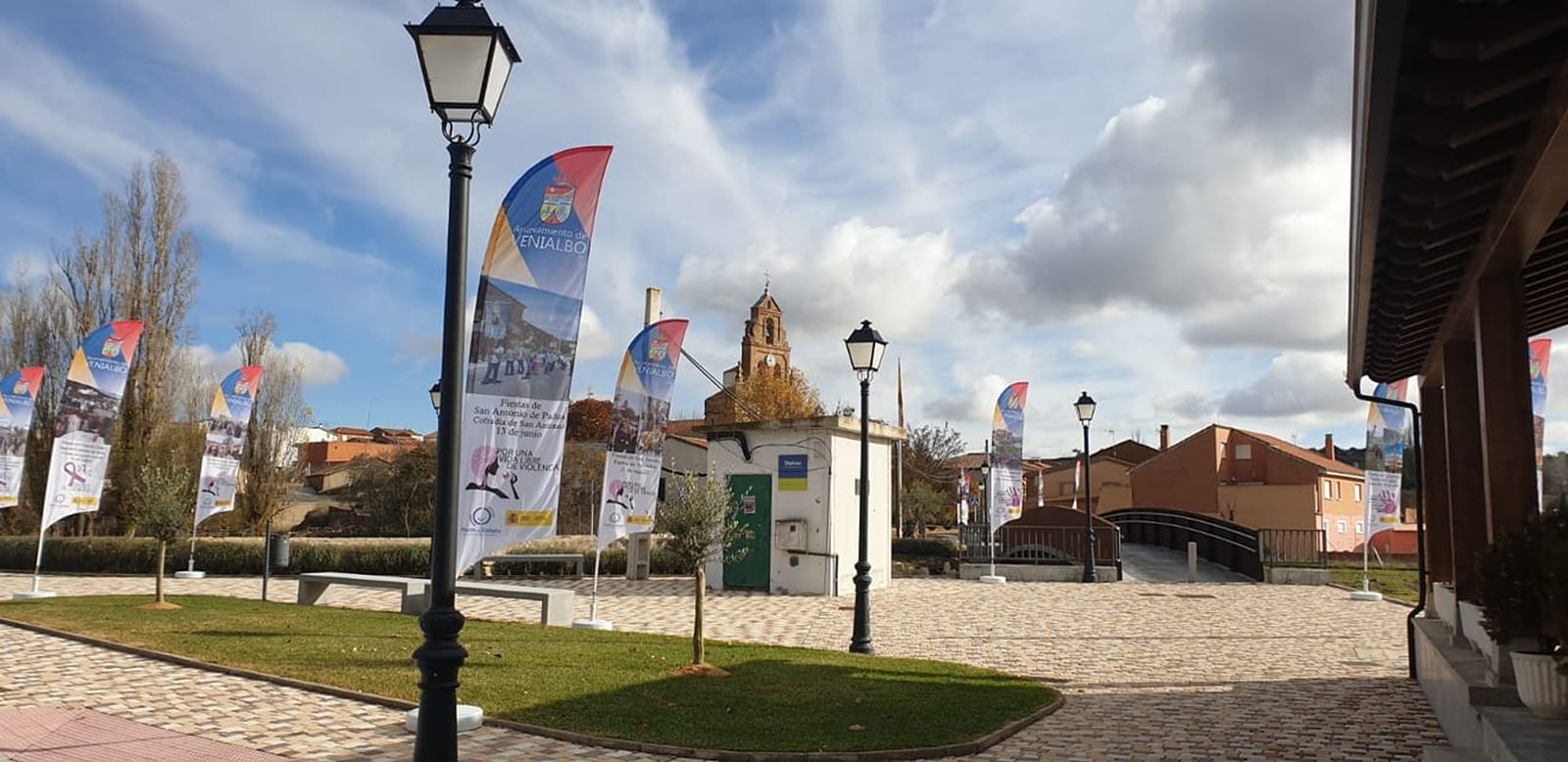 Banderolas contra la violencia de género