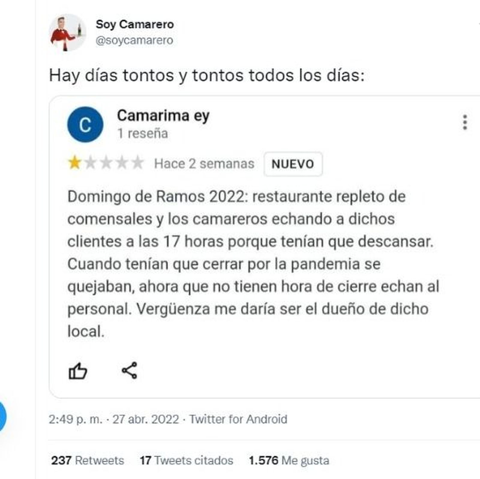 @SoyCamarero Twitter