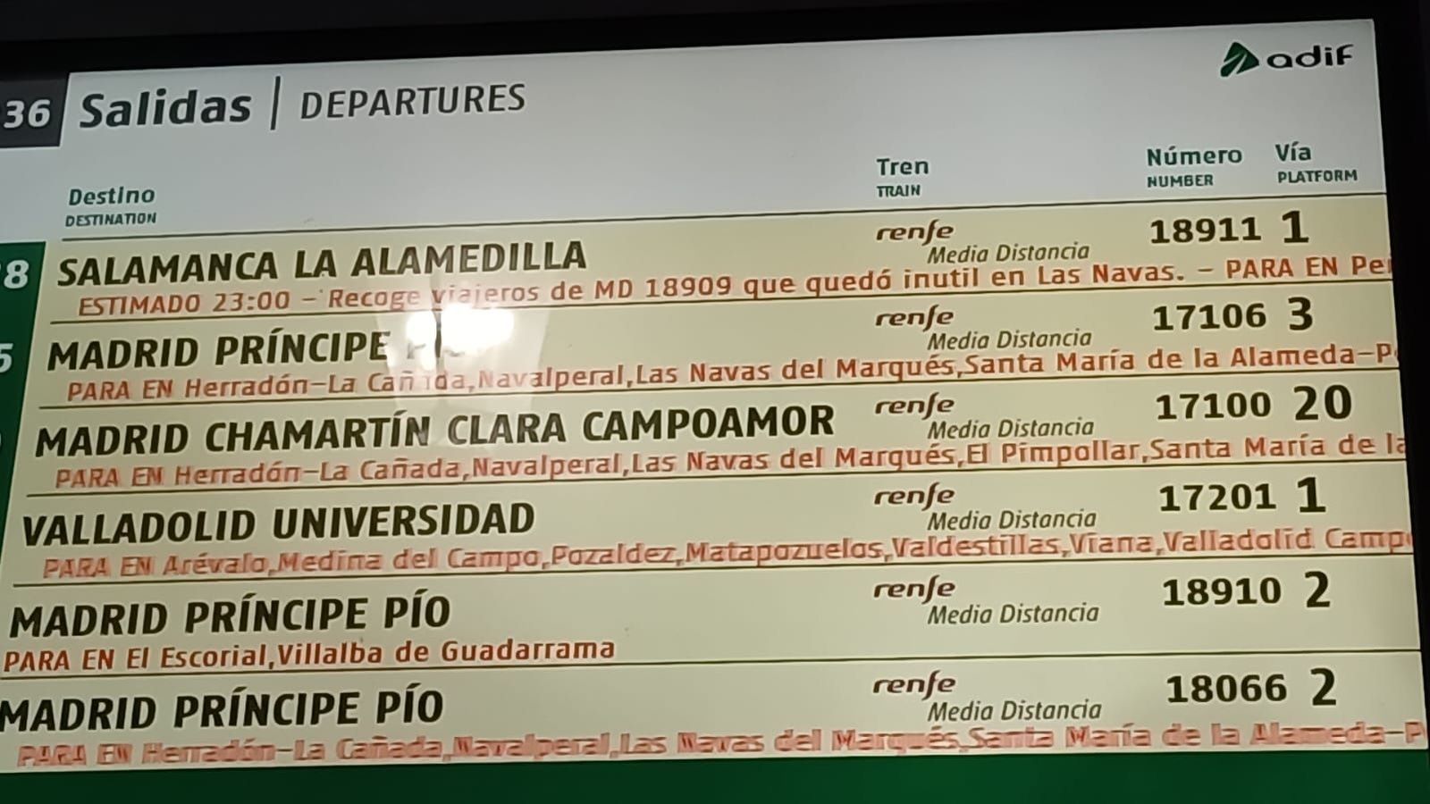 Viajeros afectados por una avería en el Media Distancia Madrid Salamanca (2)