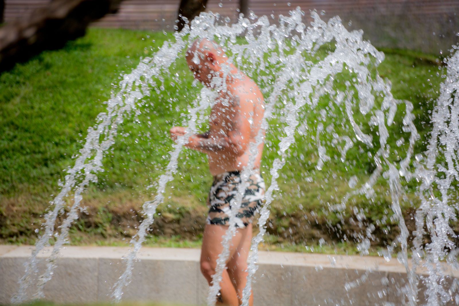 Ola de calor.Foto de archivo