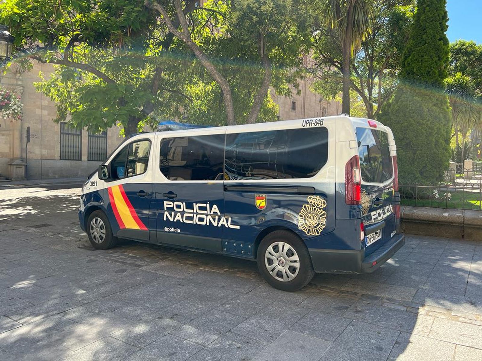 Policía Nacional en la Plaza de los Bandos. Foto de archivo
