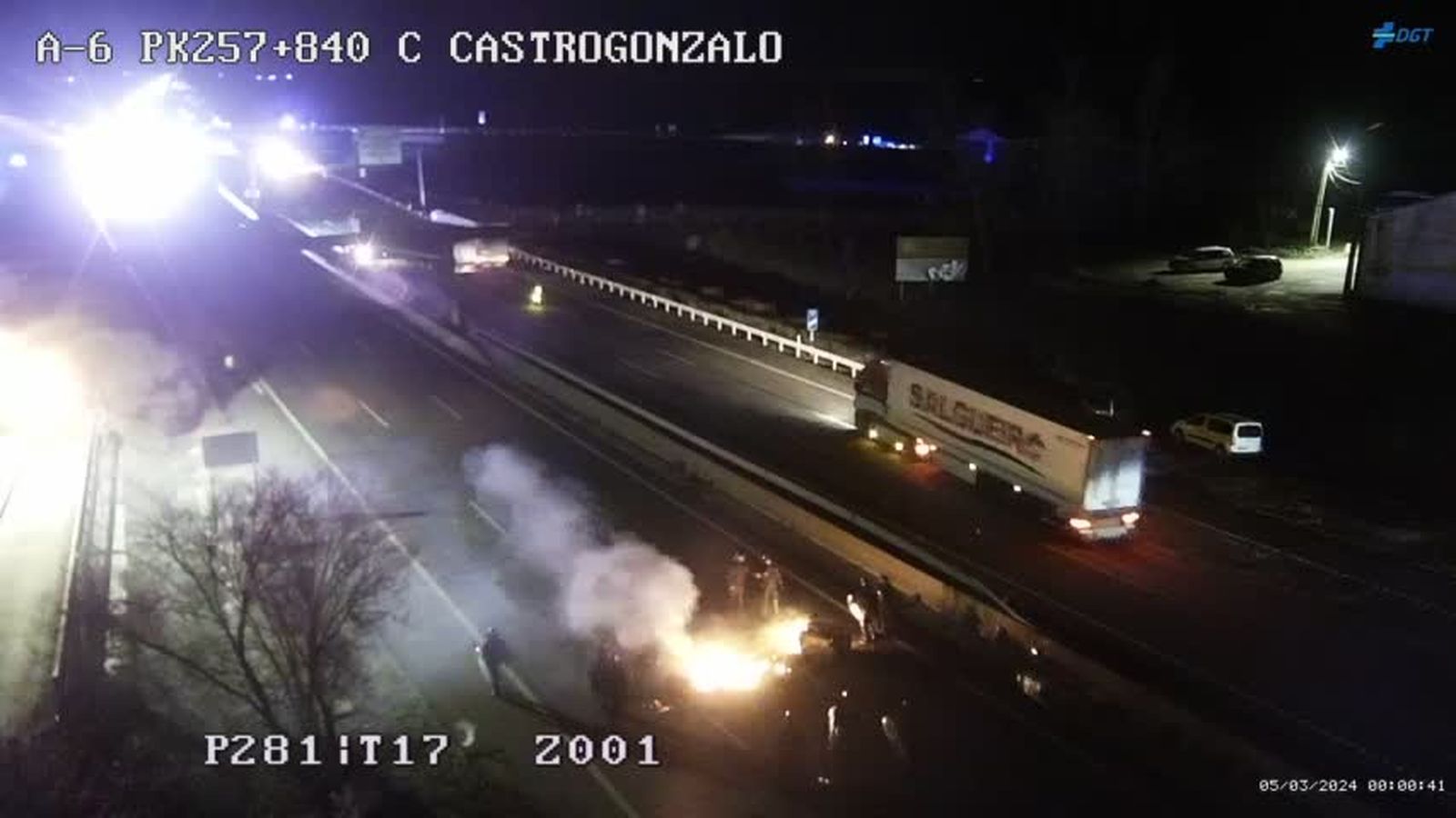 Disturbios de la A-6 en Zamora