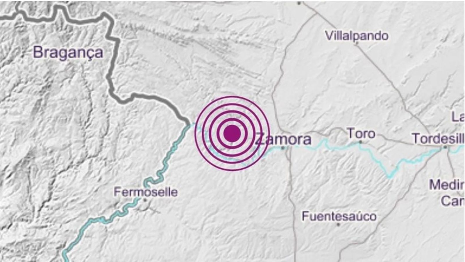 Lugar del terremoto en Zamora