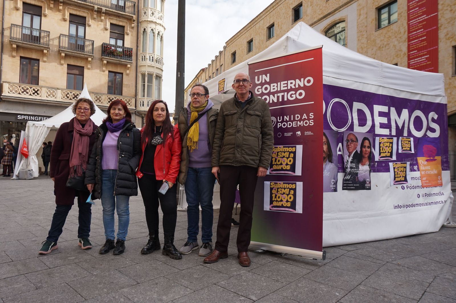 Miembros de Unidas Podemos en el cierre de campaña