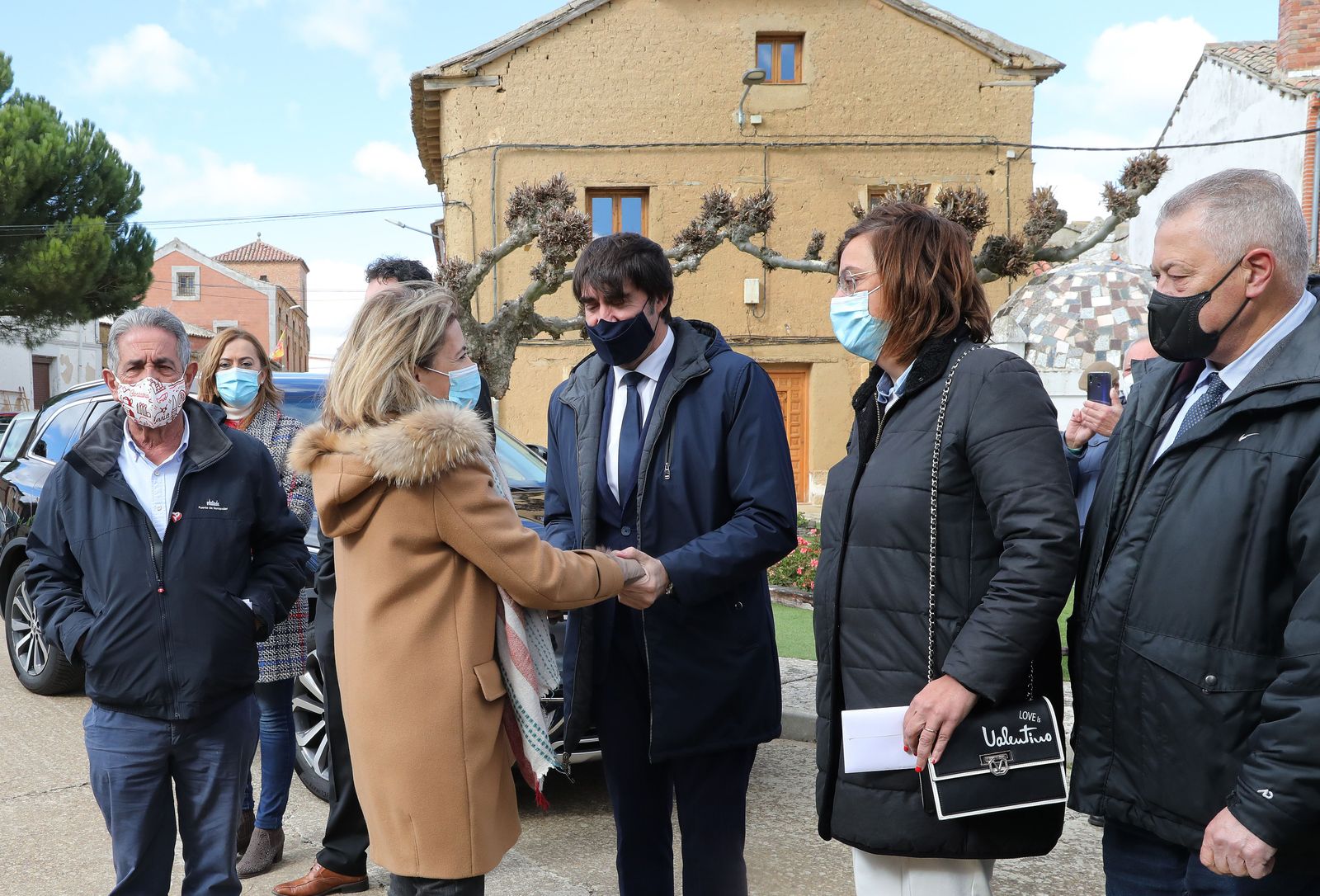 Juan Carlos Suárez Quiñones junto a Miguel Ángel Revilla y la ministra Raquel Sánchez