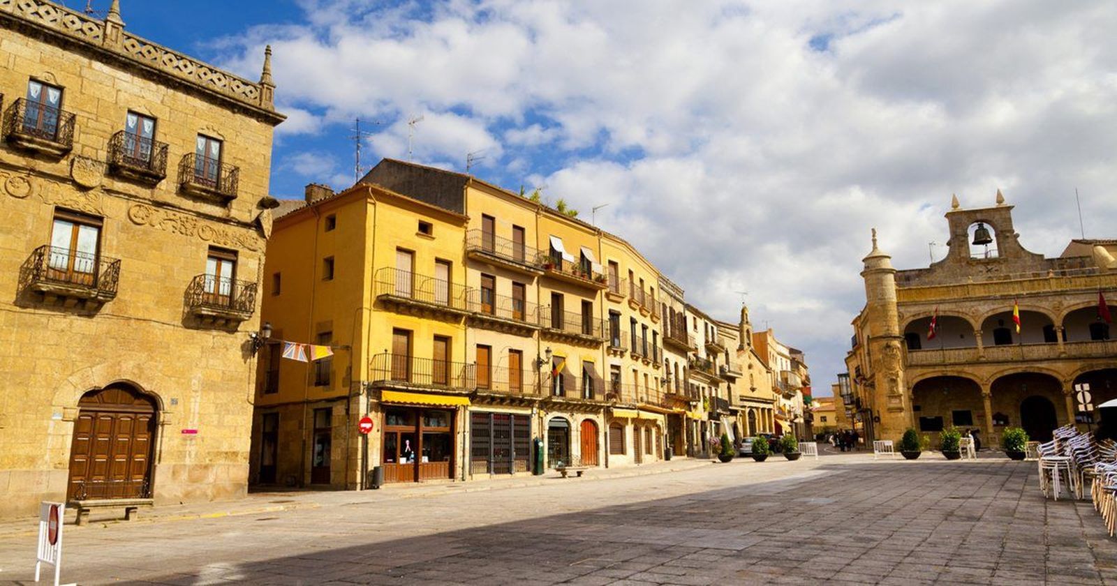 Plaza Mayor Ciudad Rodrigo. Foto de archivo