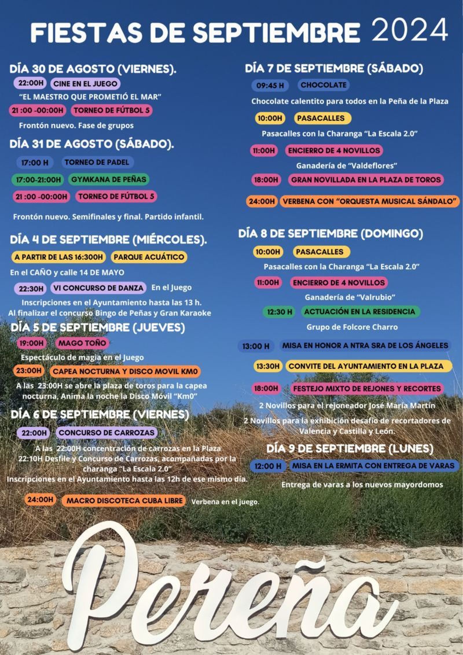 Programa fiestas Pereña 2024