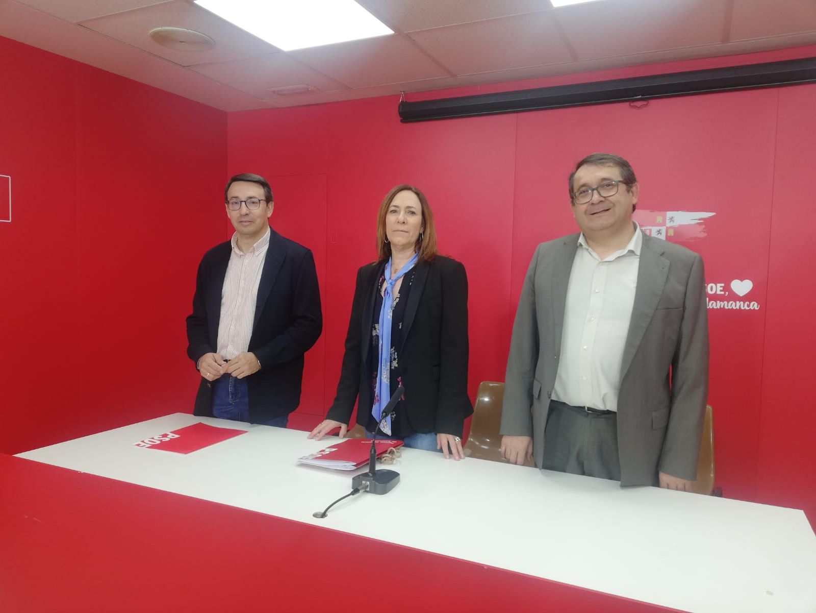 Fernando Pablos, Rosa Rubio y Juan Luis Cepa, PSOE