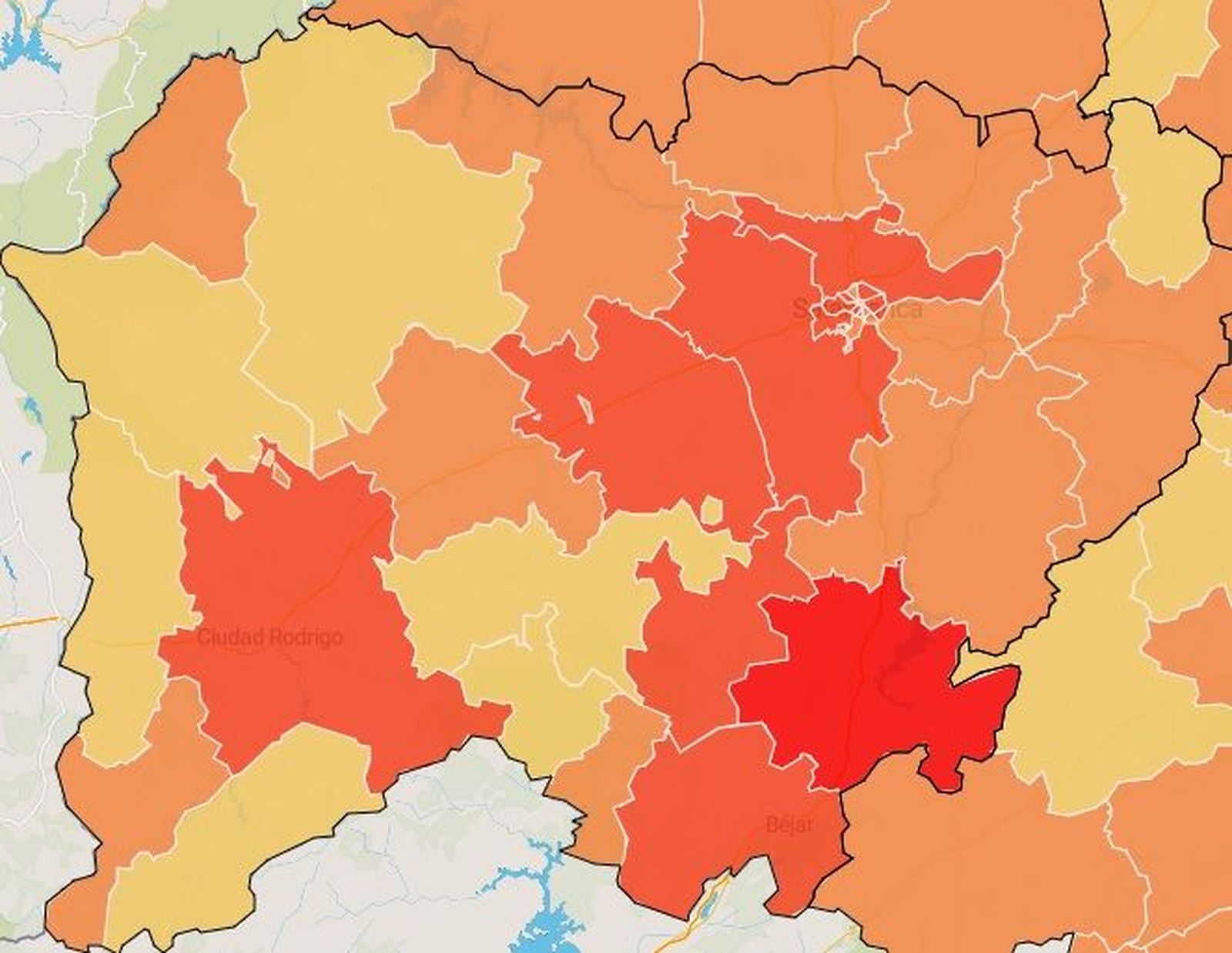 Mapa del coronavirus a 16 de febrero