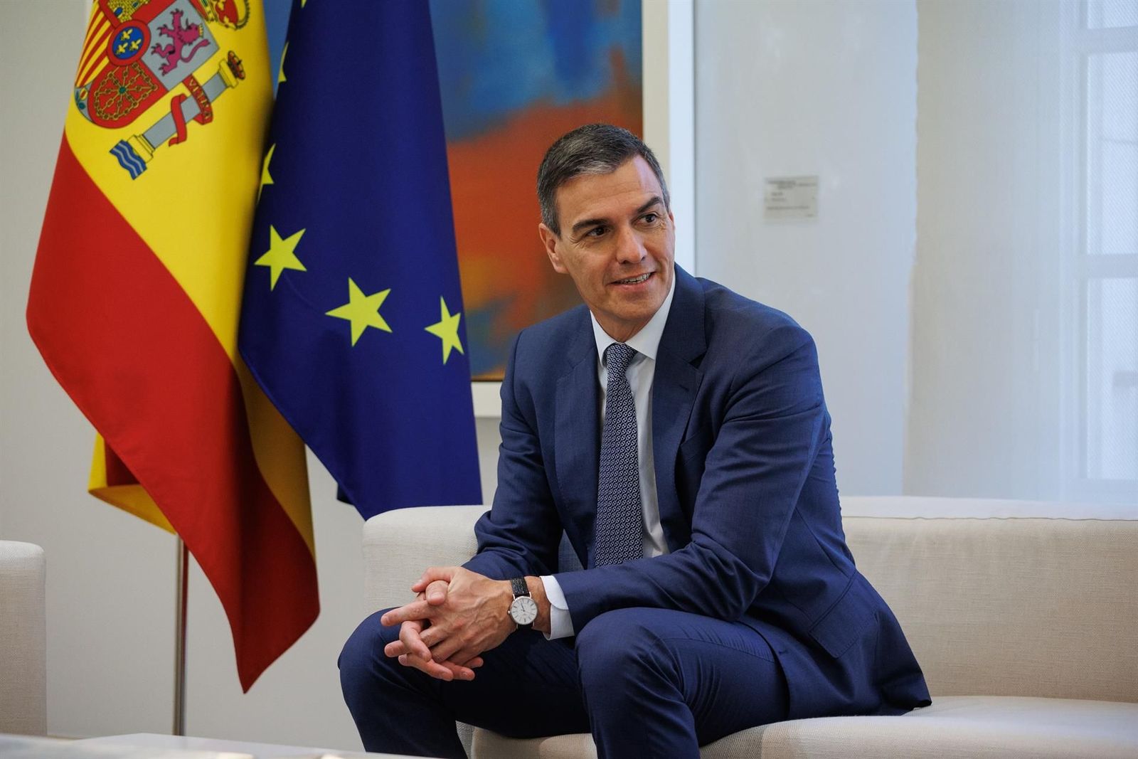 El presidente del Gobierno, Pedro Sánchez, en Moncloa. Alejandro Martínez Vélez - Europa Press. Archivo.