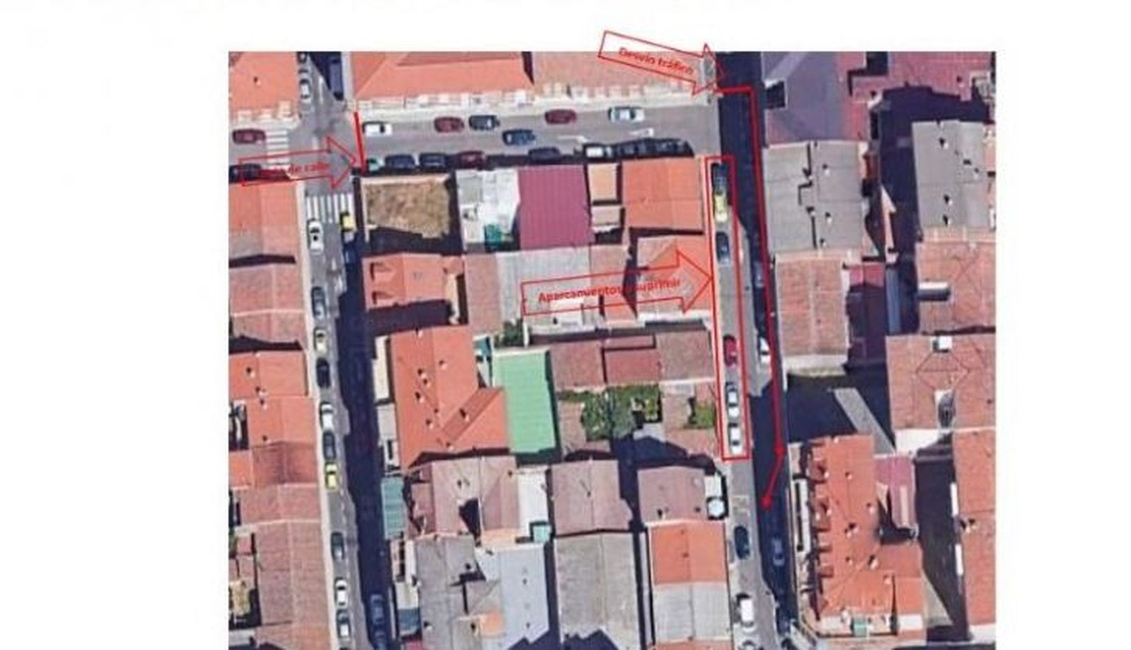 Plano con los desvíos previstos