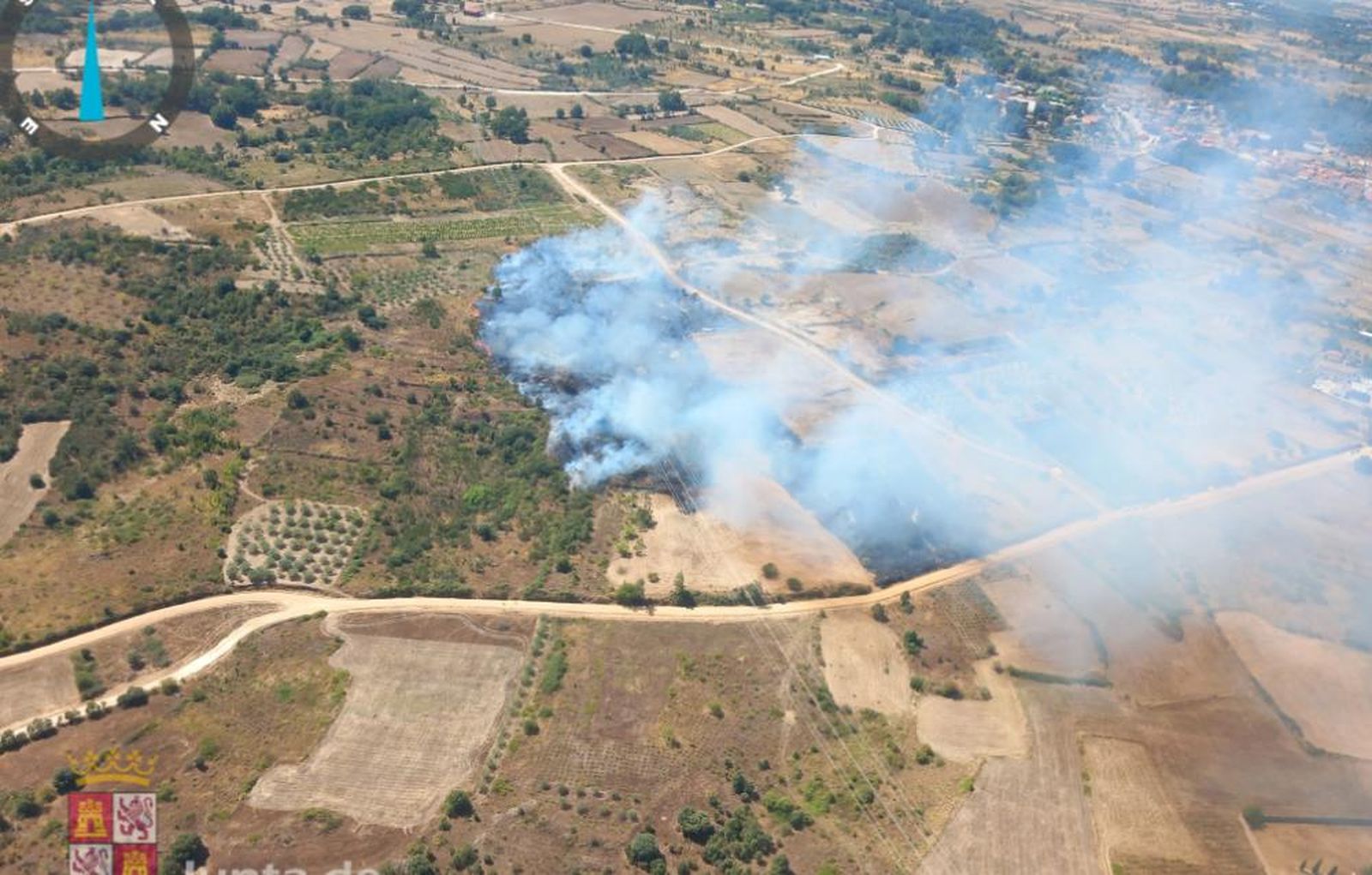 Incendio forestal en Masueco. Foto JuntaCyL
