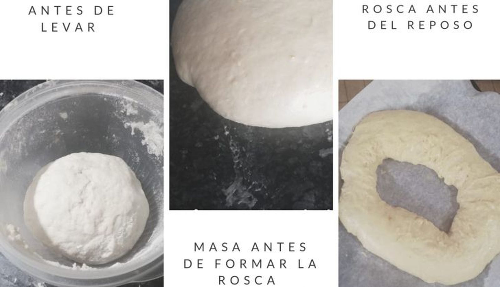 Proceso de la preparación del roscón de reyes