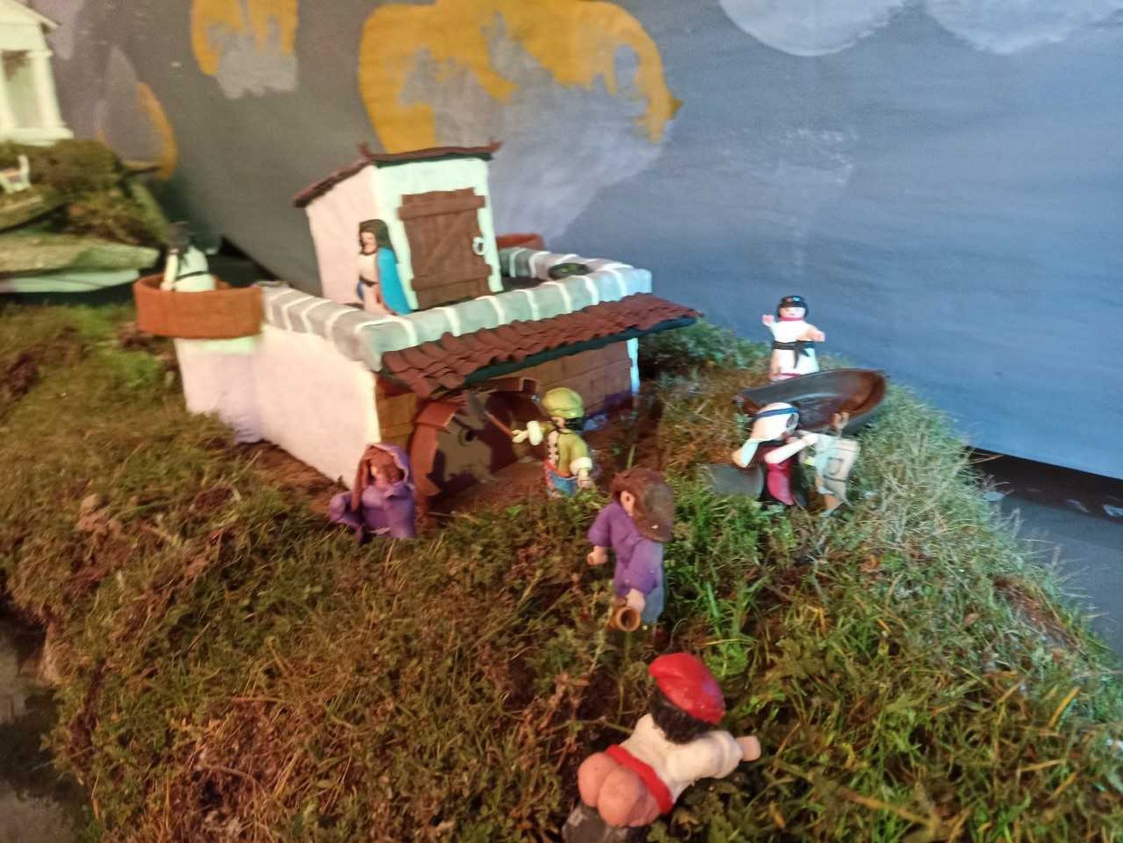 Belén compuesto por figuras de Playmobil