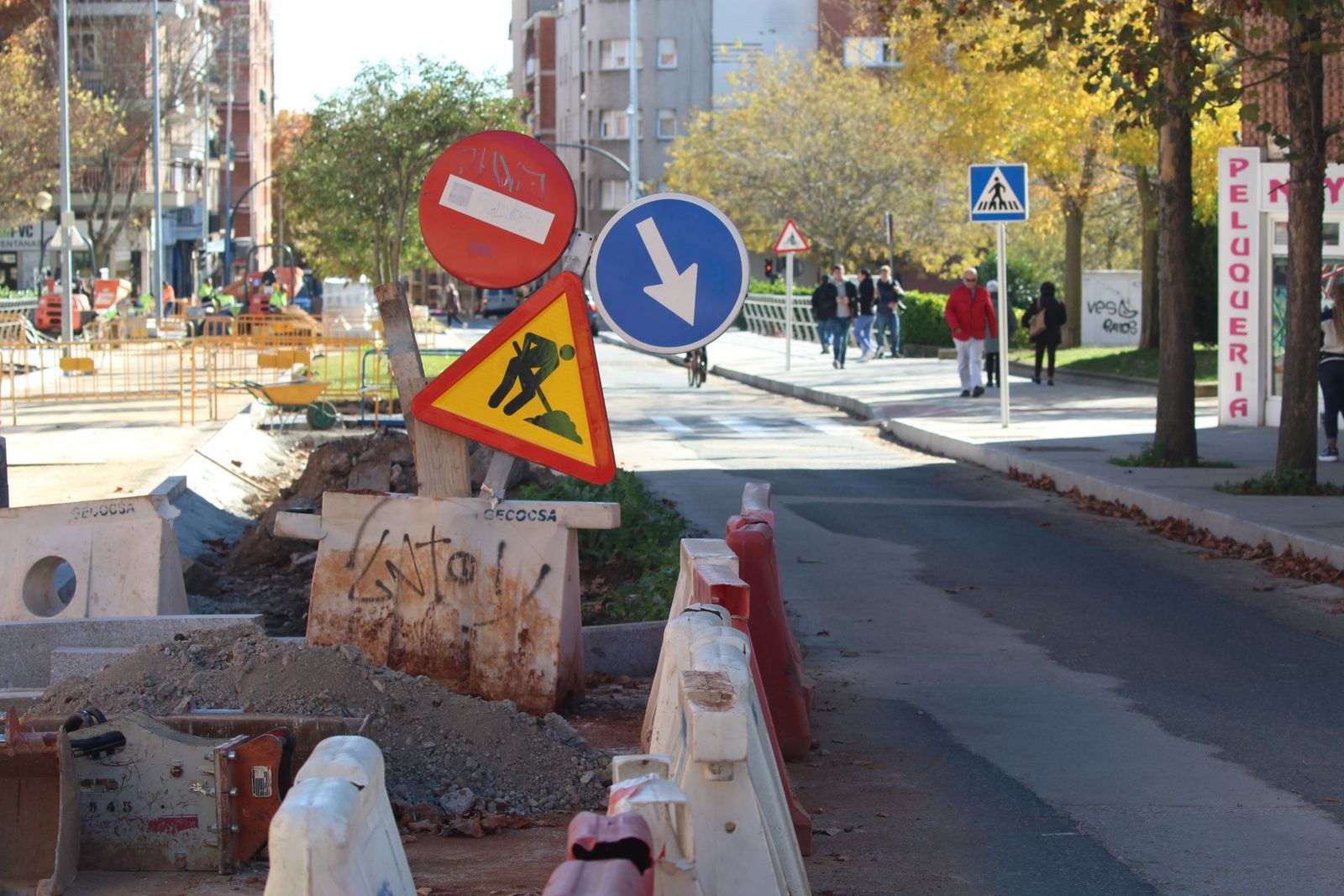Obras de urbanización de la Carretera Ledesma