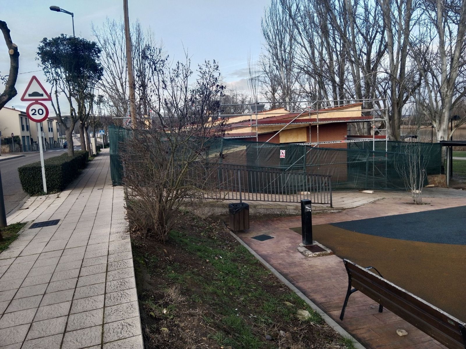 Imagen de las obras en el Merendero de los Pelambres