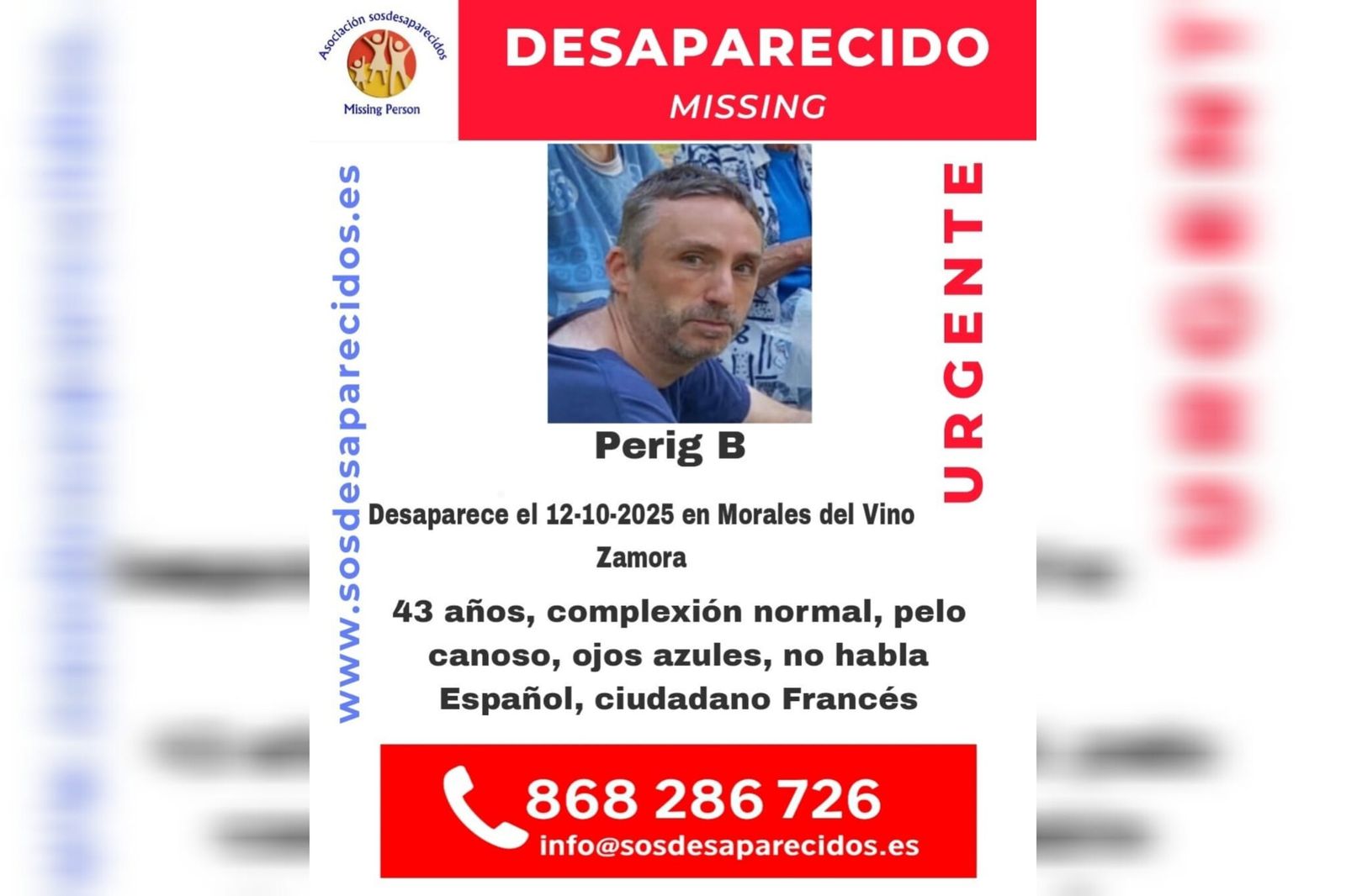 Desaparecido en Zamora