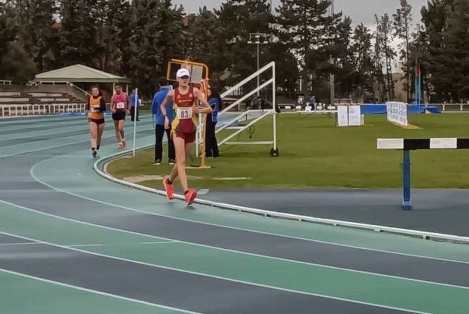 Ivan Bueno Vazquez en un momento de los 5 km marcha