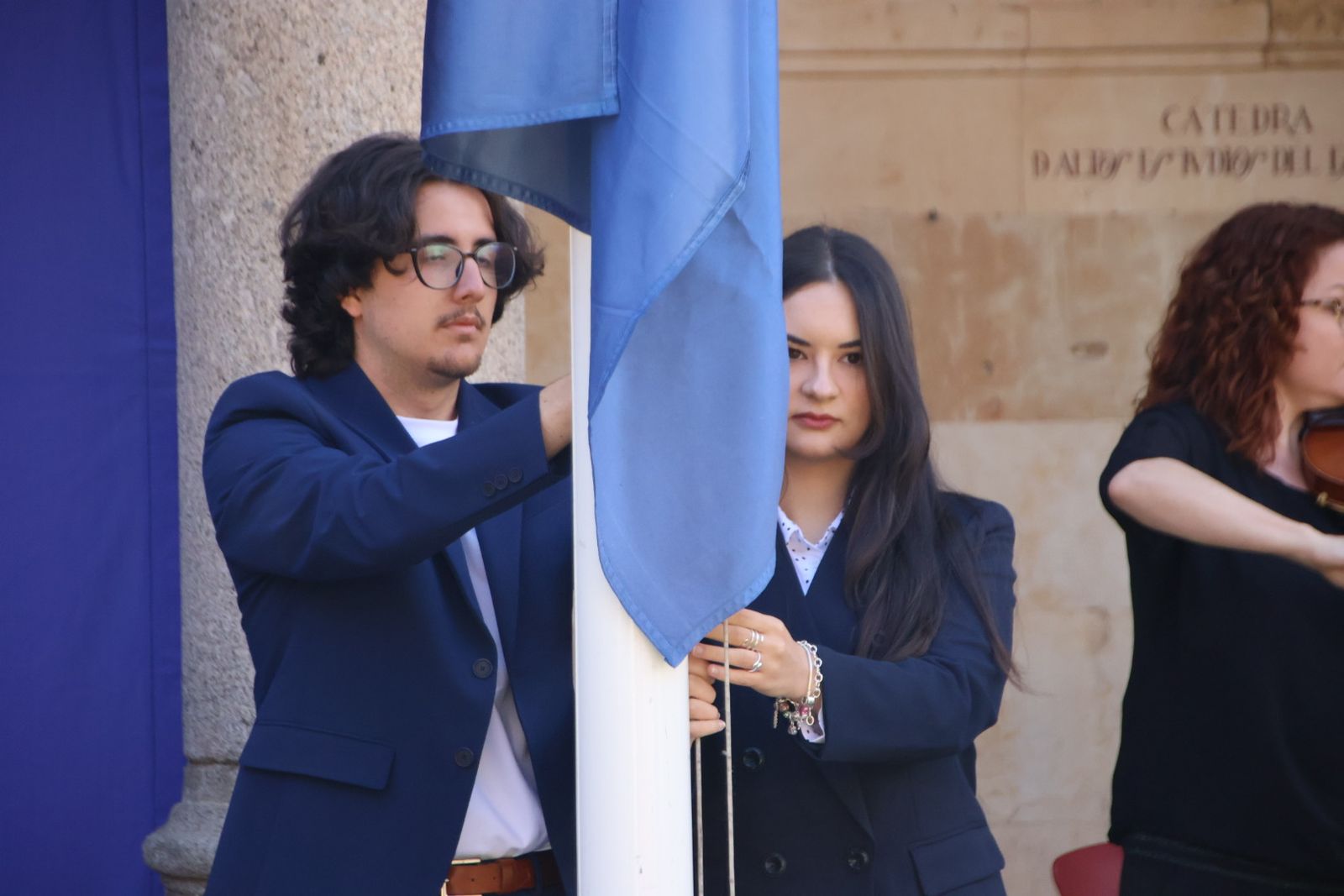 Ceremonia de Izado de la bandera europea por el Día de Europa
