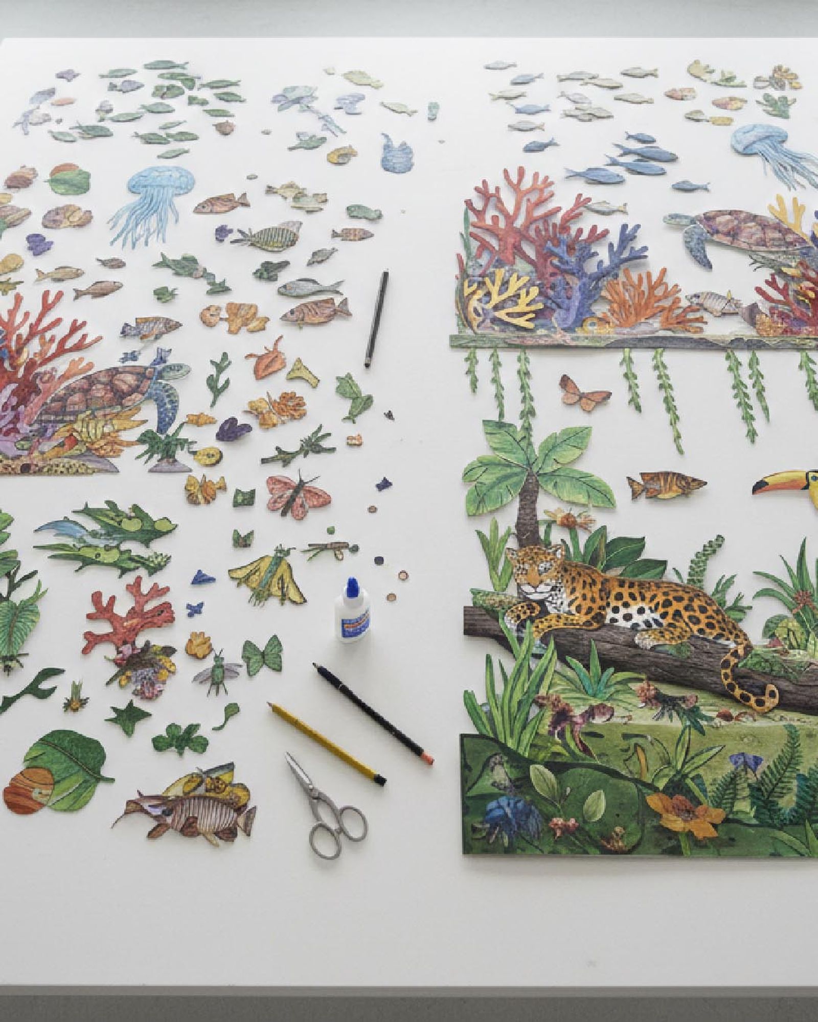 Muestra del taller infantil 'Paisaje recuperado' en el DA2