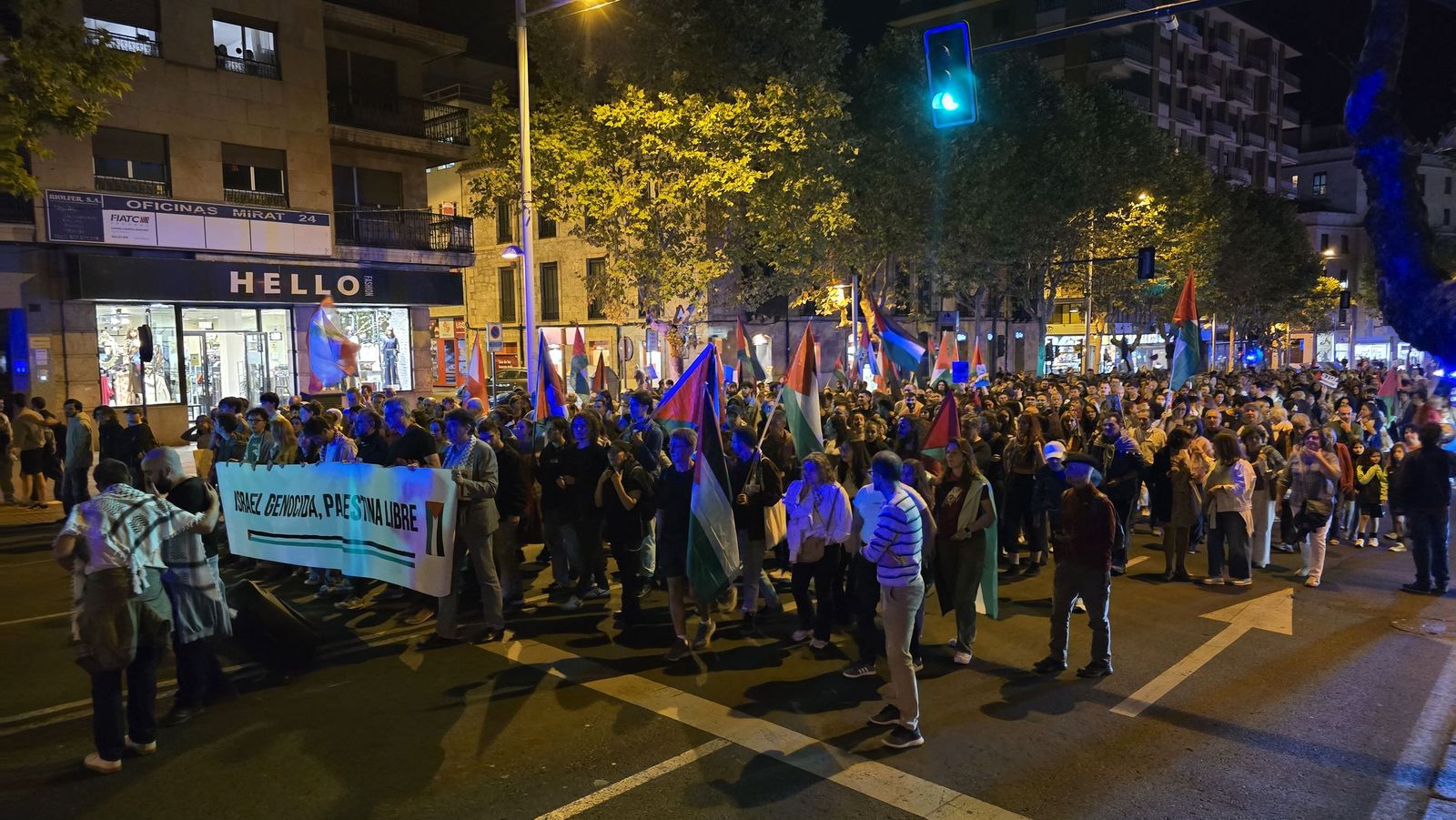 Una nueva concentración por Palestina toma las calles de Salamanca a última hora de la tarde de este 15 de octubre