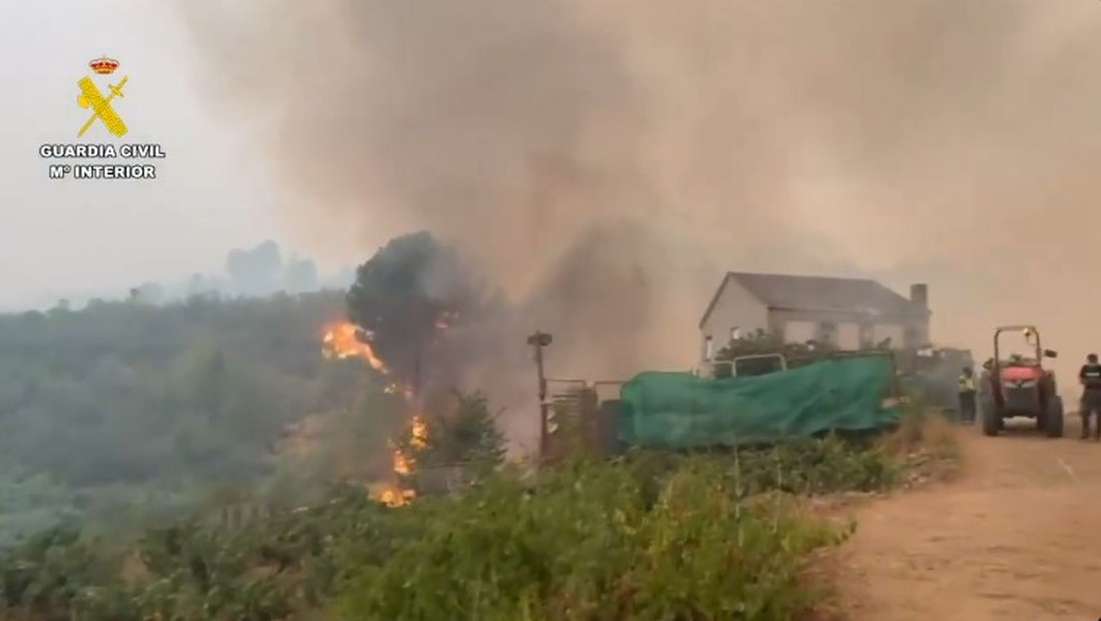 La comarca de Béjar, pendiente del incendio de Jarilla por la posible entrada a la provincia de Salamanca