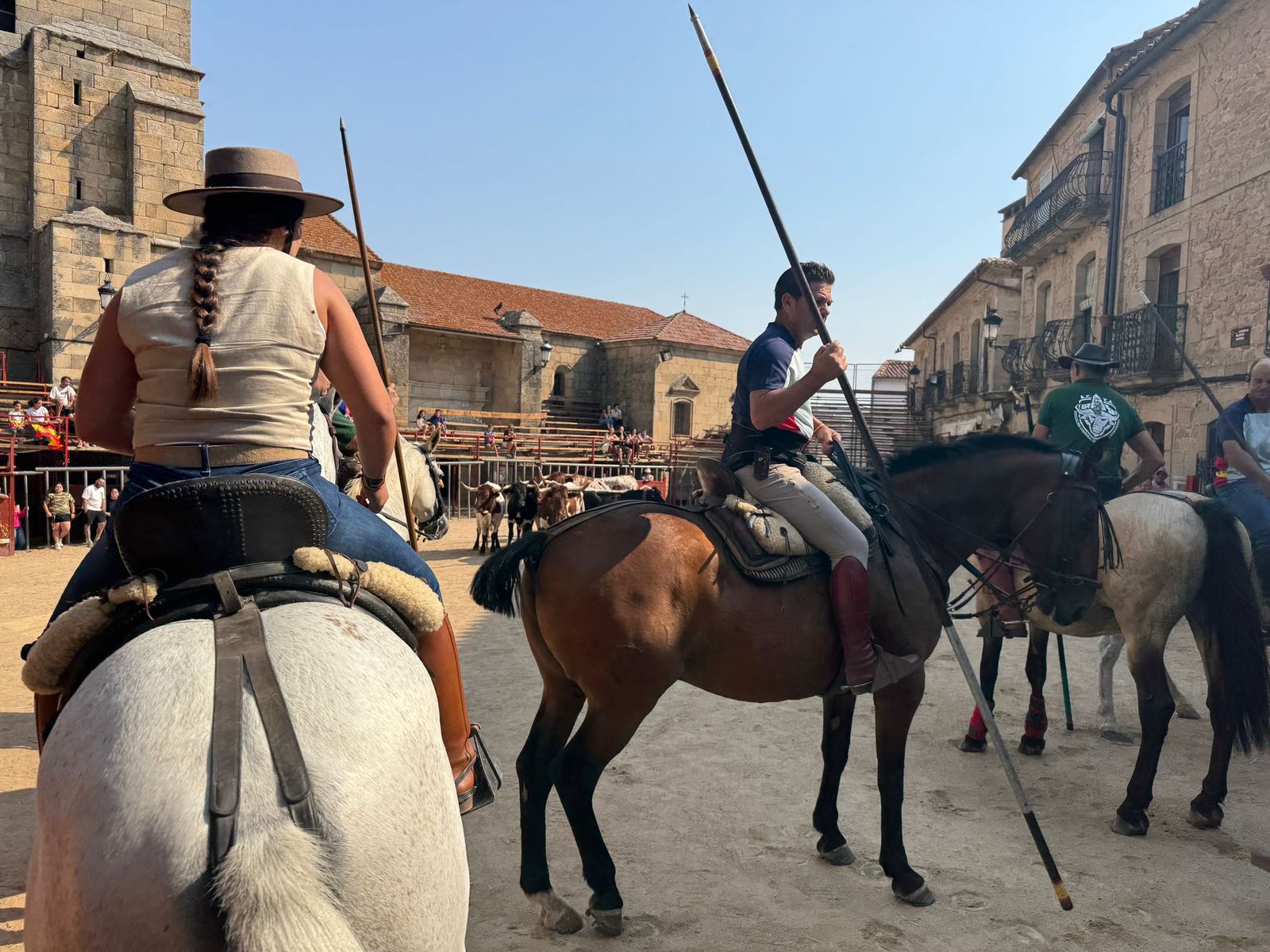 Encierro de bueyes en Aldeadávila de la Ribera para enseñarles el camino para los encierros en sus fiestas 2025