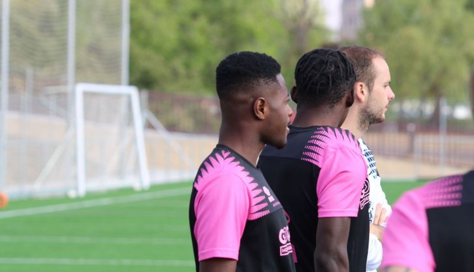 Mubarak Alhassan, en un entrenamiento con Unionistas | FOTO SALAMANCA24HORAS.COM