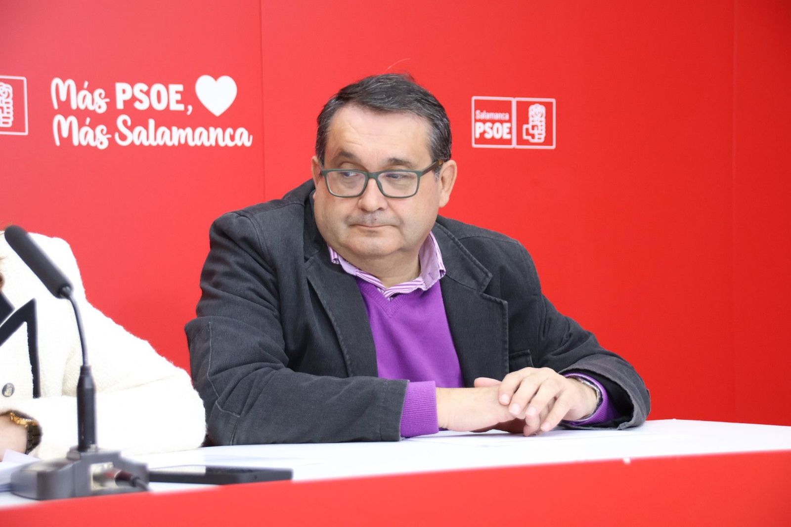 Juan Luis Cepa en una rueda de prensa en Salamanca