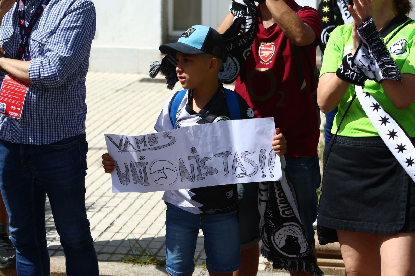 Recibimiento al Autobús de Unionistas