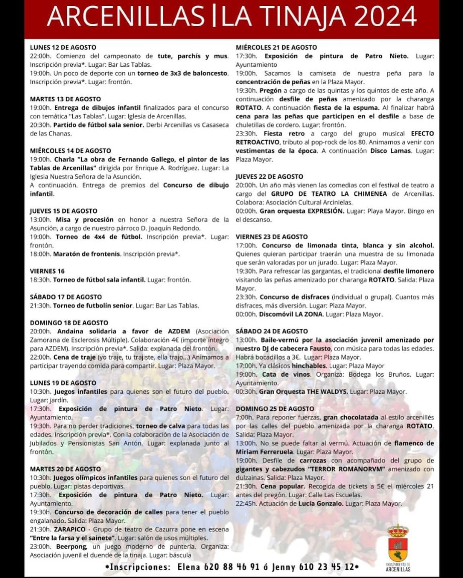 Fiestas de La Tinaja en Arcenillas.