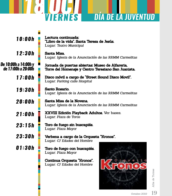 PROGRAMA 18 OCTUBRE
