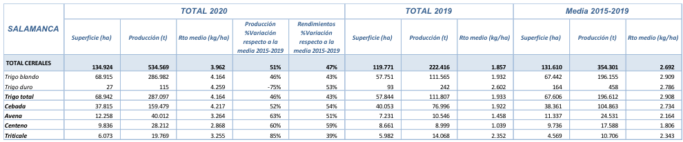 Cereales cosecha 2020